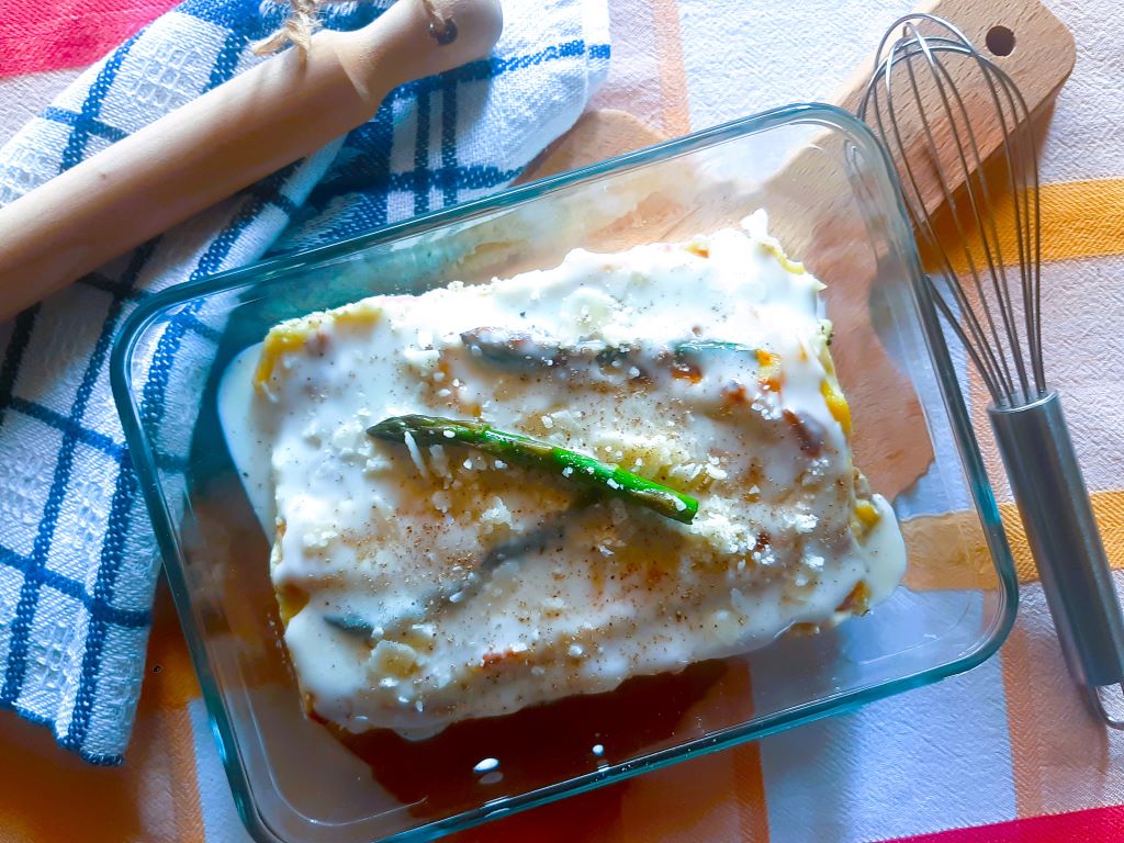 lasagne asparagi in pirofila vetro | GUSTOLIGHT