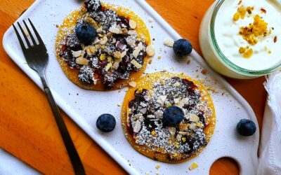 PANCAKE LIGHT YOGURT E MIRTILLI (senza zucchero)