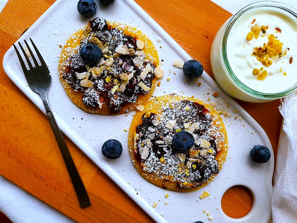pancake light yogurt e mirtilli | GUSTOLIGHT