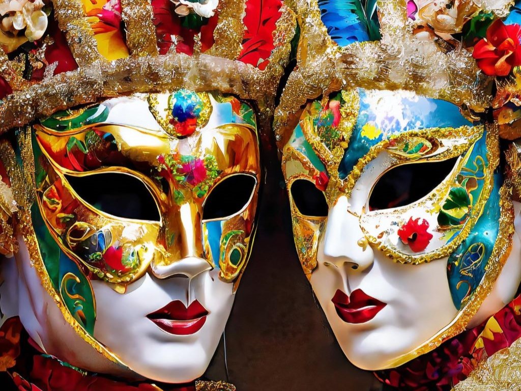 maschere di carnevale colorate | GUSTOLIGHT
